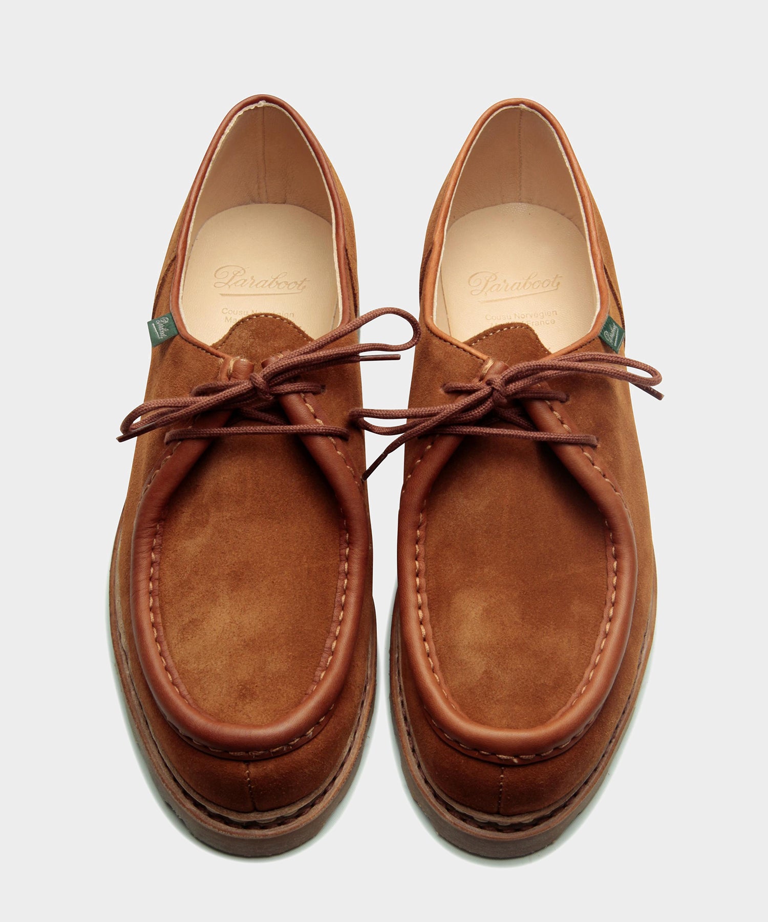 Paraboot Suede Michael Derby Shoe in Whiskey – Todd Snyder