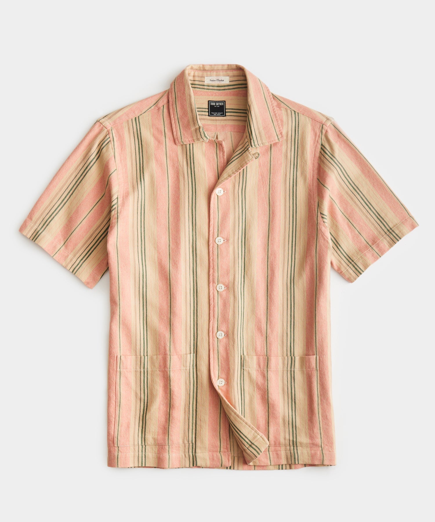 3.22 Shop The Look: Test Drive It On Vacation(Pink Stripe Short Sleeve Leisure Shirt, SH952737-601)