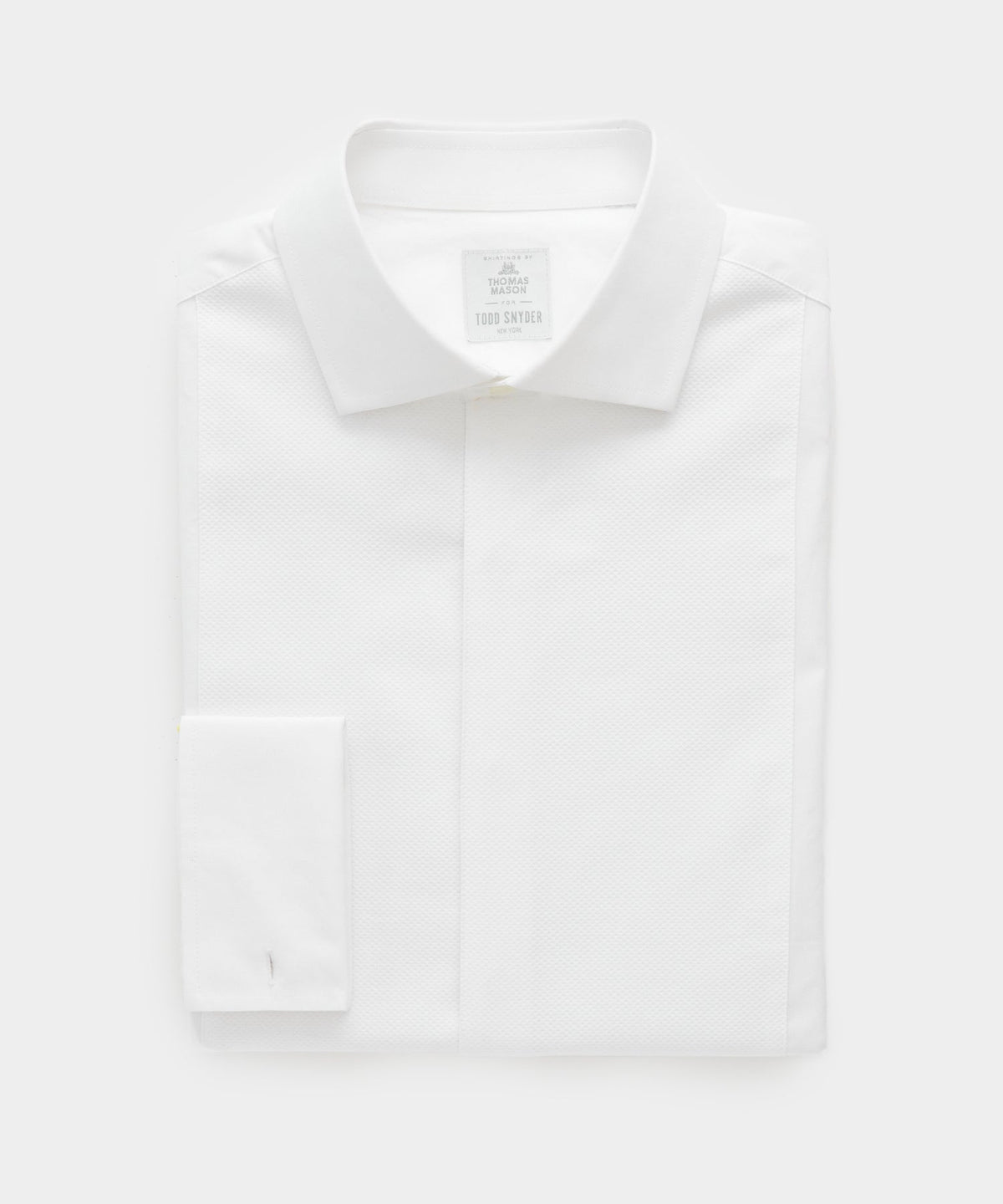 Italian Cotton Pique Bib Front Tuxedo Shirt
