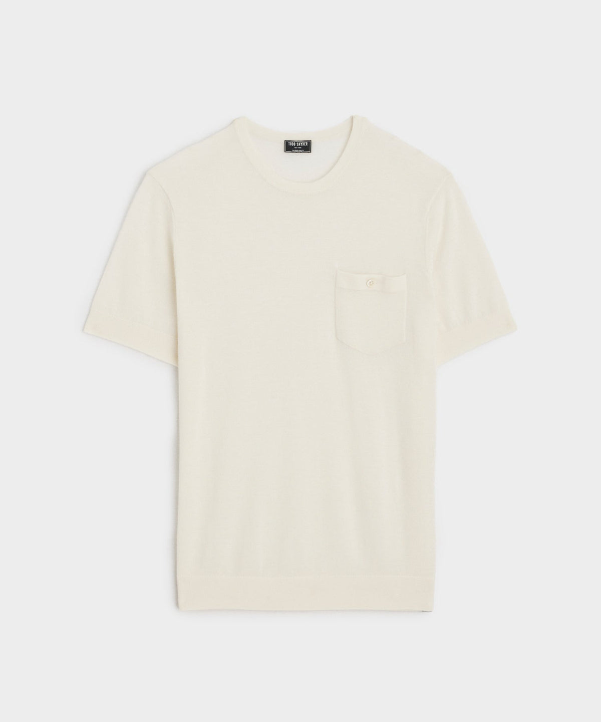 Premium Cashmere Pocket Tee in Bisque