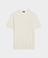 Premium Cashmere Pocket Tee in Bisque