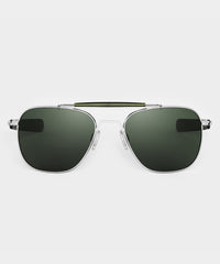 Randolph Glass Polarized Sunglasses AGX Bright Chrome in Silver