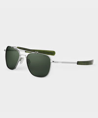 Randolph Glass Polarized Sunglasses AGX Bright Chrome in Silver