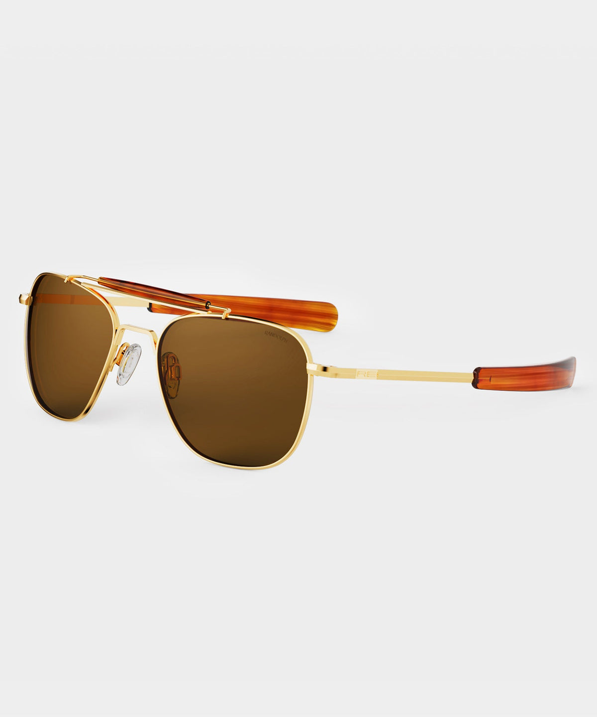 Randolph Glass Polarized Sunglasses in American Tan - 23k Gold