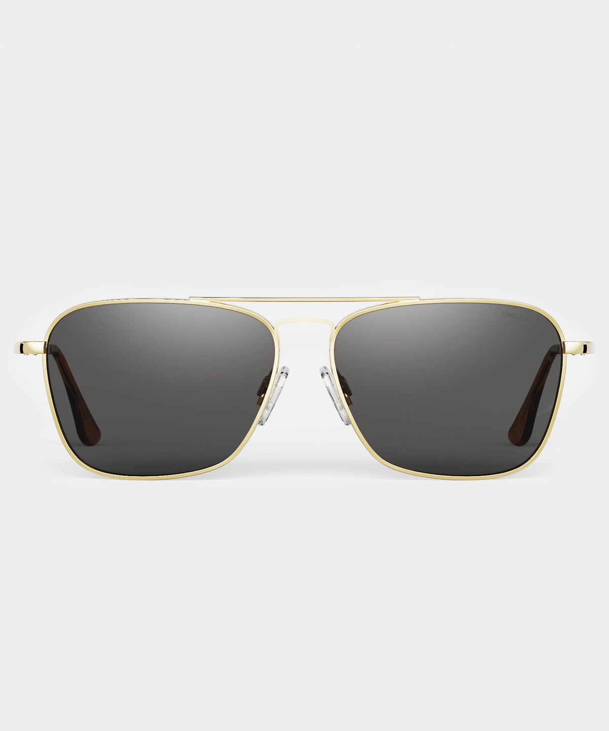 Randolph Skytec Glass Polarized Sunglasses in American Grey & 23k Gold
