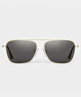 Randolph Skytec Glass Polarized Sunglasses in American Grey & 23k Gold