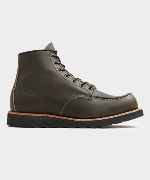 RED WING モックトゥ ブーツ ダークグリーン Red Wing 6 in Classic Leather Moc Boot in Alpine Green – Todd Snyder
