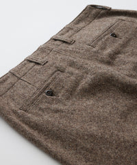 Relaxed Fit Chino in Brown Donegal