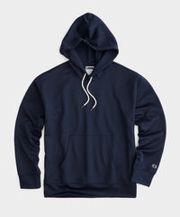Champion Relaxed Interlock Jersey Hoodie in Classic Navy