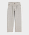 Relaxed Pleated Selvedge Jean in Grey Mist