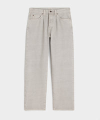 Relaxed Pleated Selvedge Jean in Grey Mist