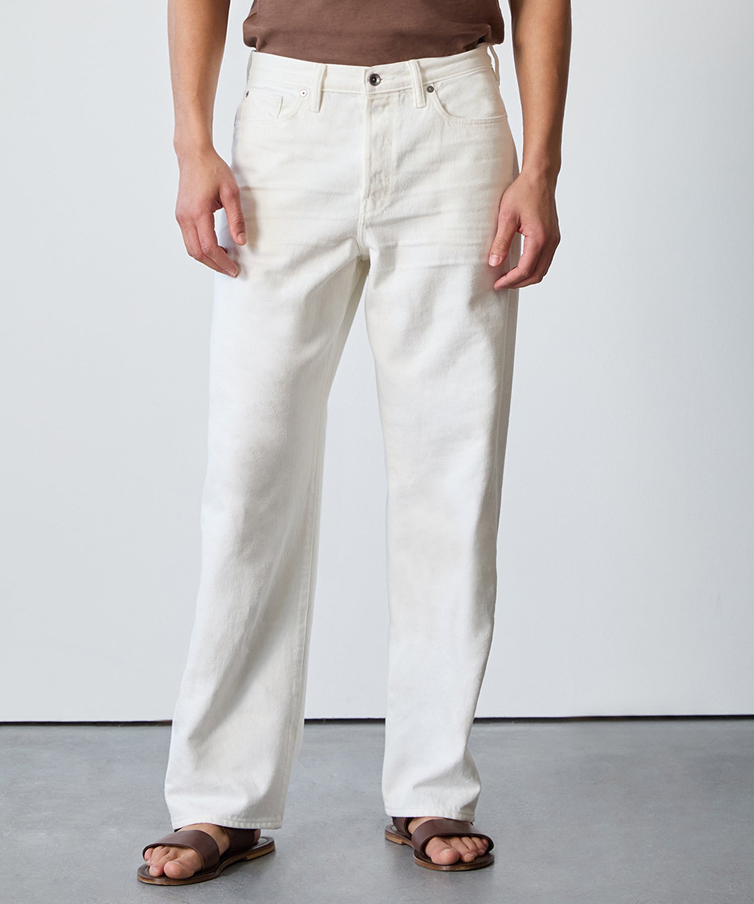 Relaxed Selvedge in White Wash