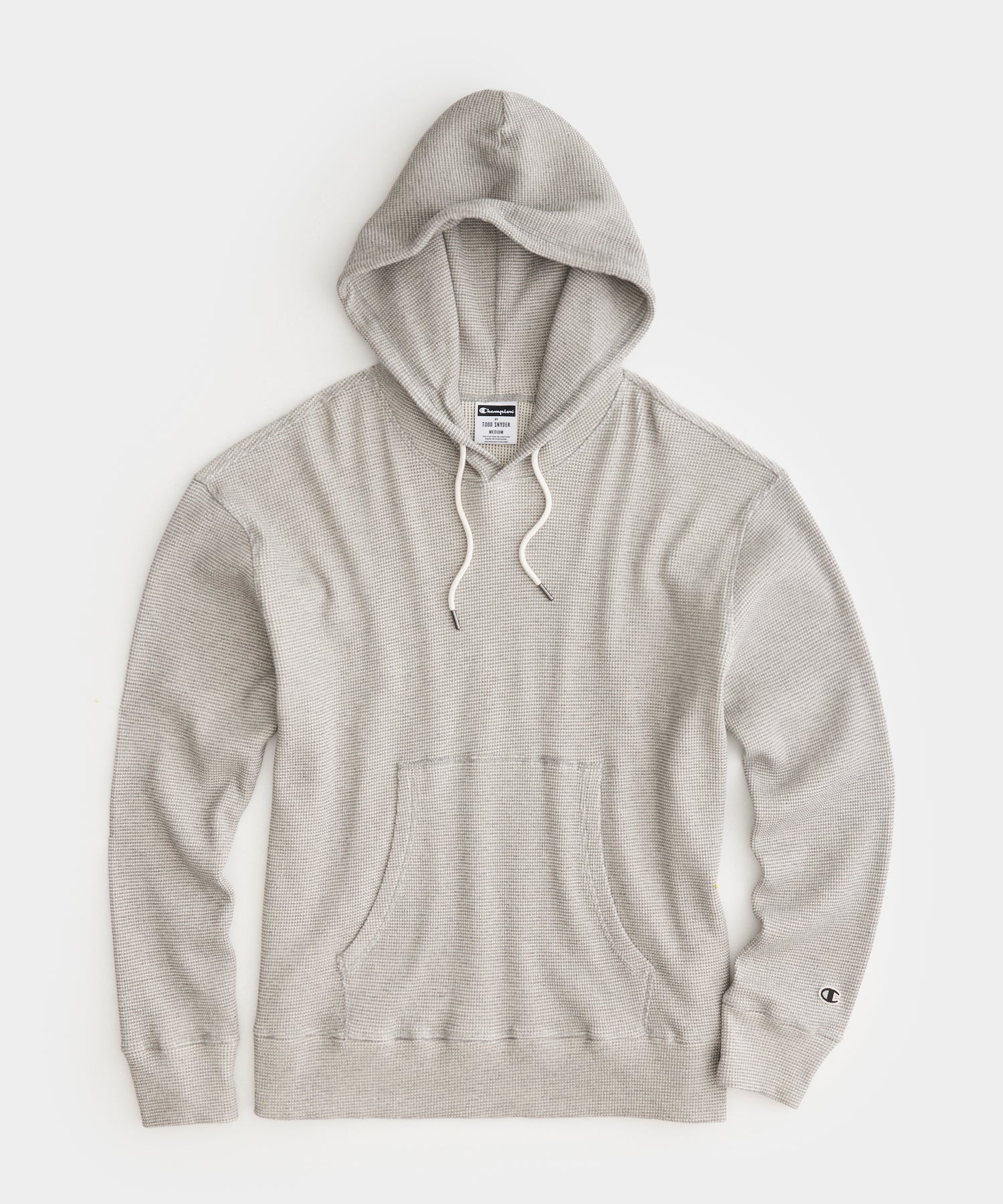 Relaxed Waffle Hoodie in Graystone