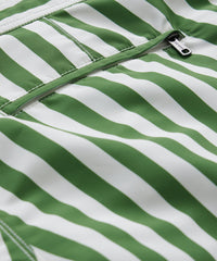 Riviera Swim Short in Green Stripe