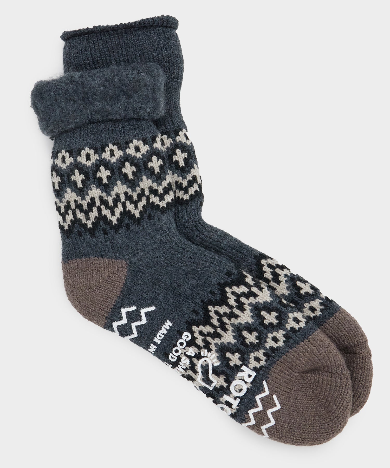 Rototo Comfy Room Nordic Socks in Charcoal