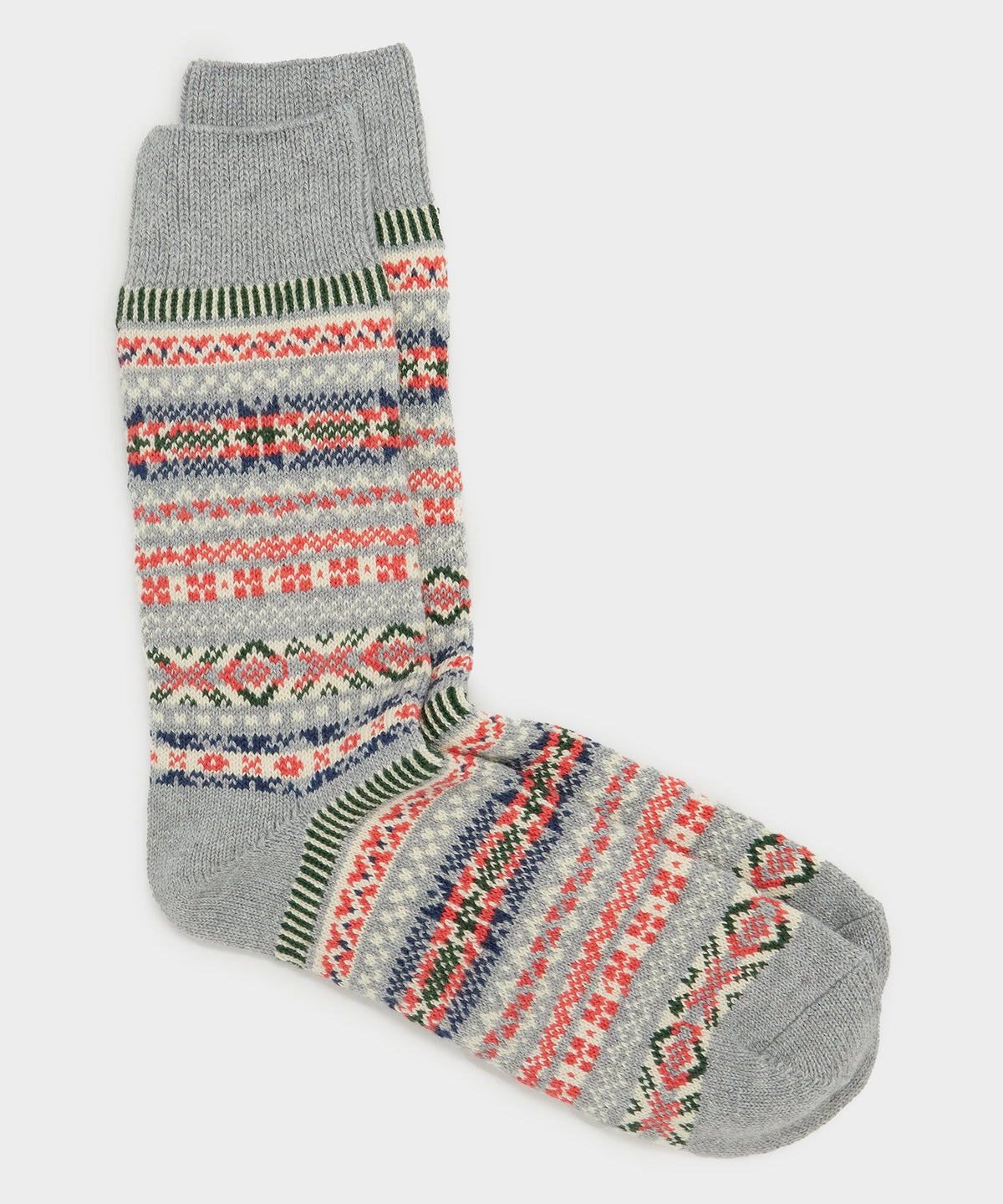 Rototo Holiday Fairisle Sock in Grey