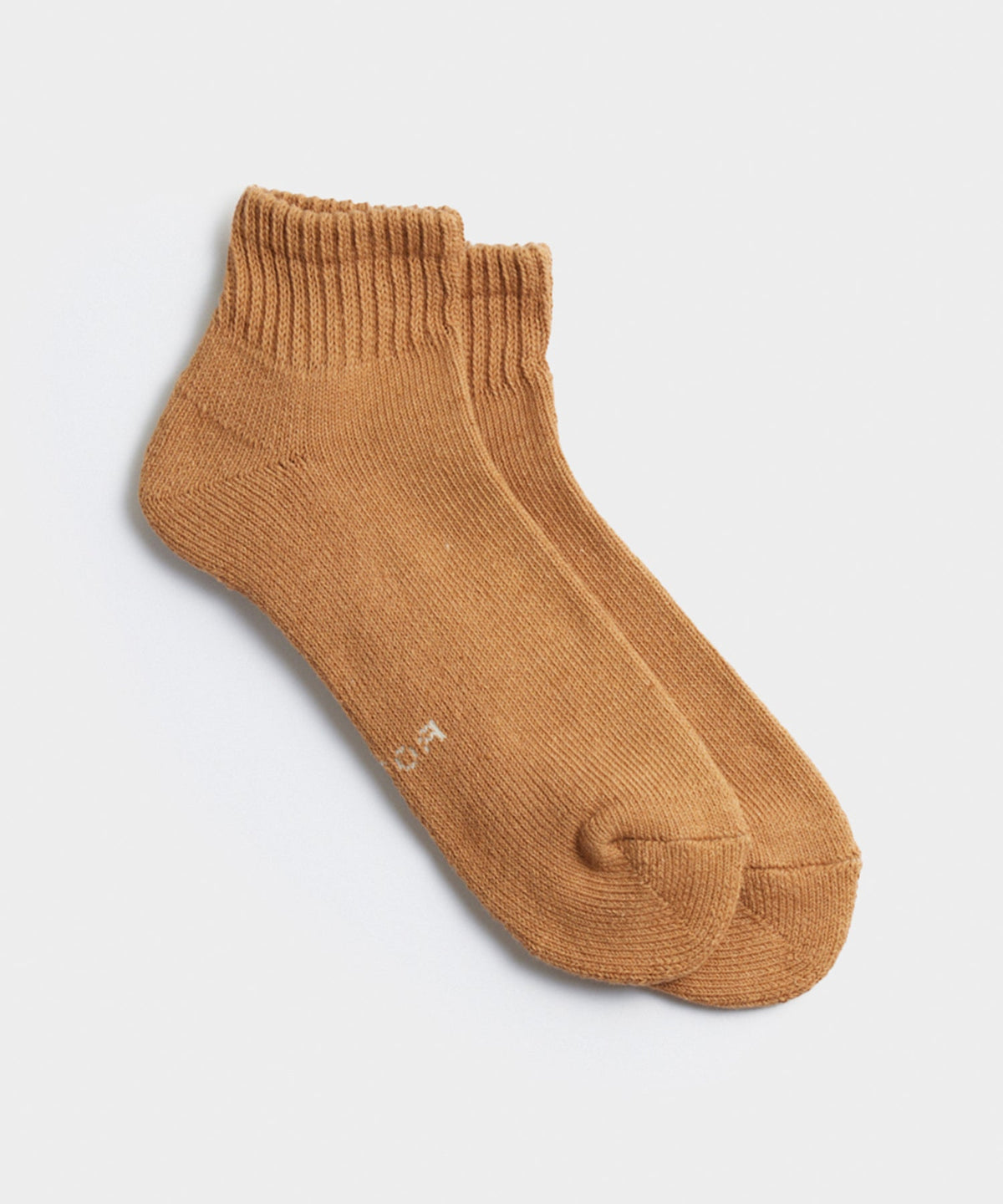 RoToTo Organic Daily 3 Pack Ankle Socks in Brown & Ecru
