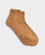 RoToTo Organic Daily 3 Pack Ankle Socks in Brown & Ecru