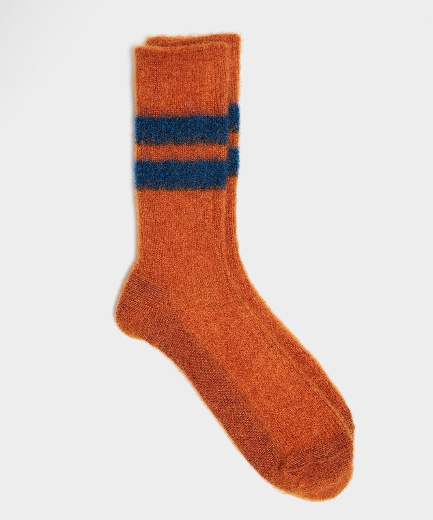 RoToTo Reversible Brushed Mohair Sock in Orange