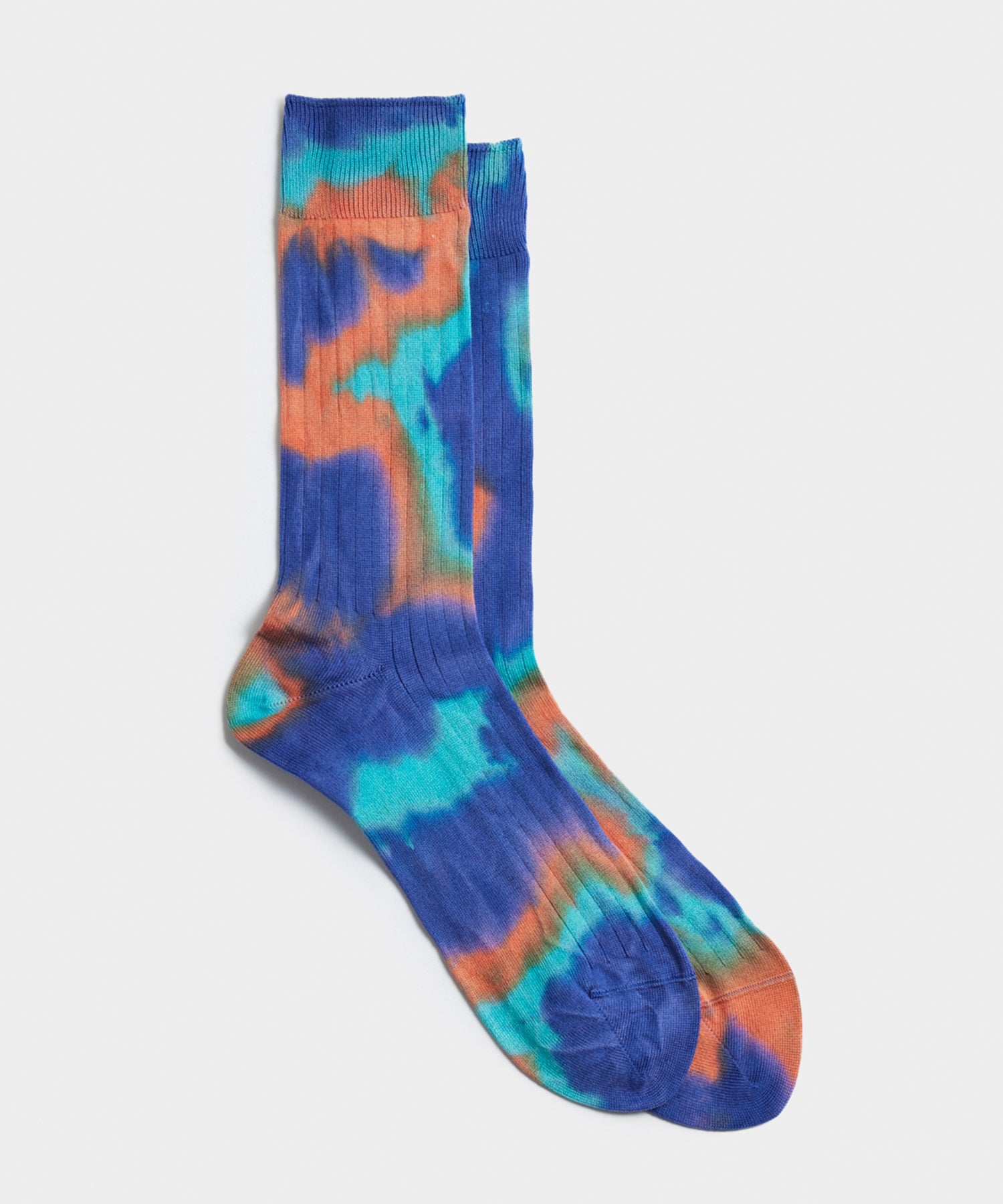 Rototo Tie Dye Sock In Blue / Orange