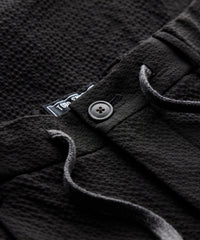 Seersucker Madison Drawstring Suit Pant in Black