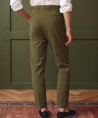 Seersucker Madison Drawstring Trouser in Olive