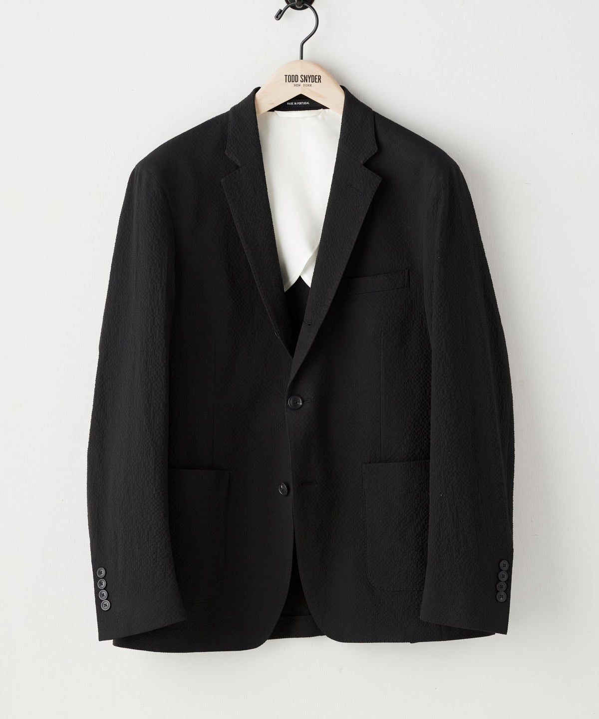 Seersucker Madison Suit Jacket in Black