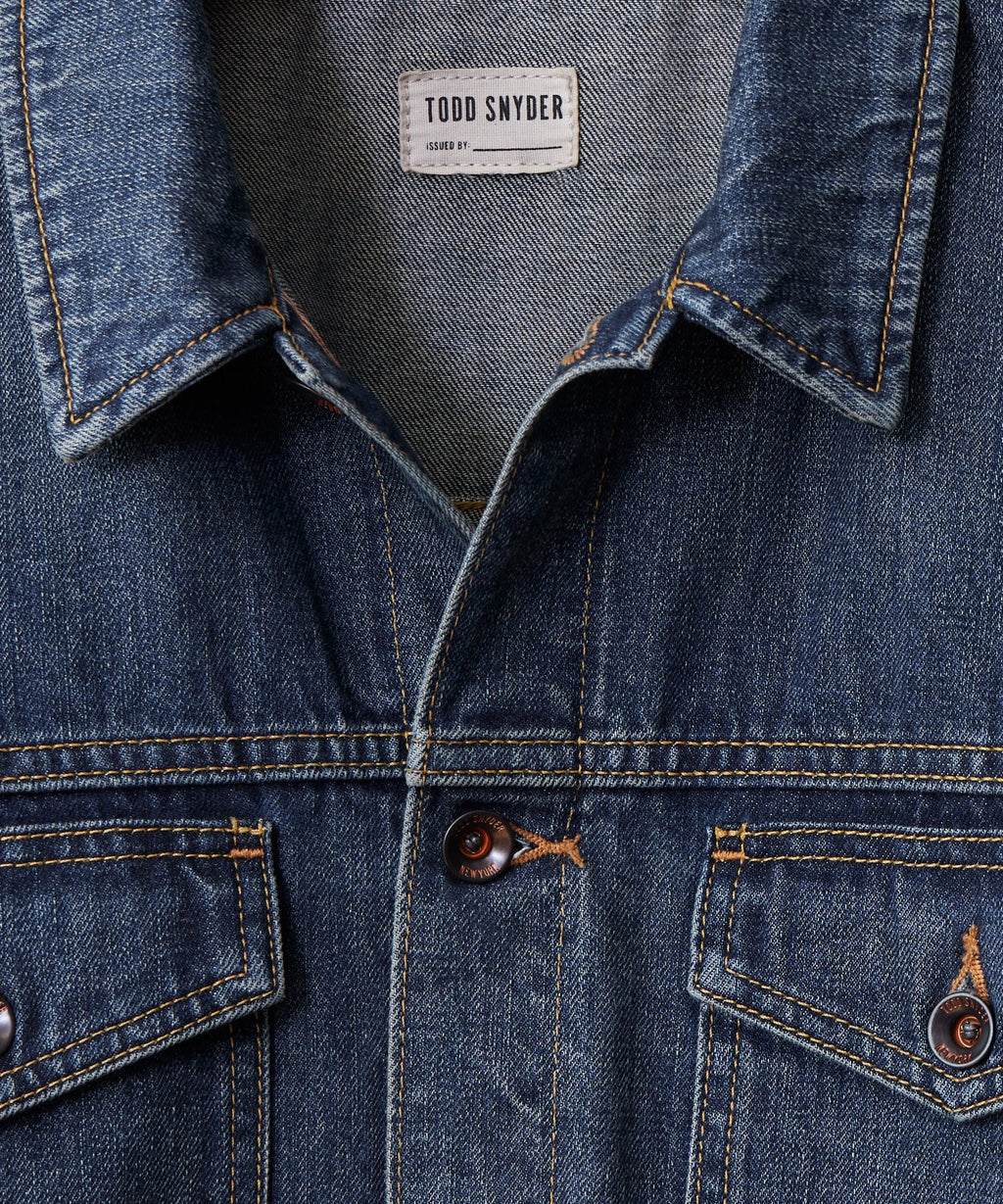 Selvedge Denim Jacket in Medium Wash