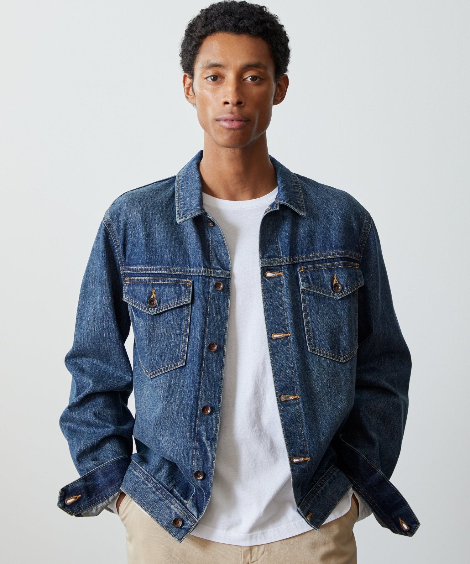 Selvedge Denim Jacket in Medium Wash – Todd Snyder