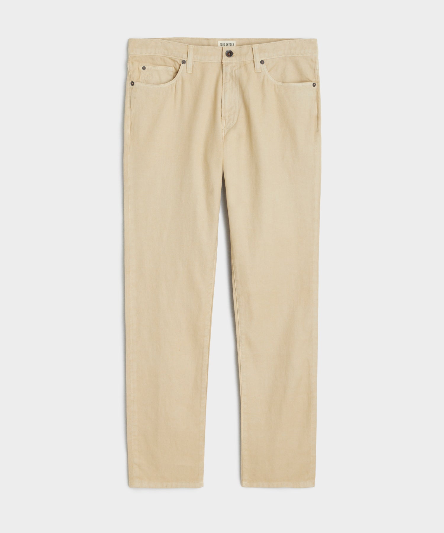 Slim 5-Pocket Cotton Linen Pant in Khaki