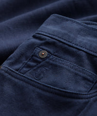Slim 5-Pocket Cotton Linen in Navy