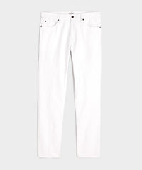 Slim 5-Pocket Cotton Linen in White