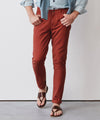 Slim 5-Pocket Cotton Linen Pant in Clay