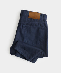 Slim 5-Pocket Cotton Linen Pant in Dark Indigo