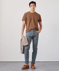 Slim Fit 5-Pocket Chino in Green Pewter