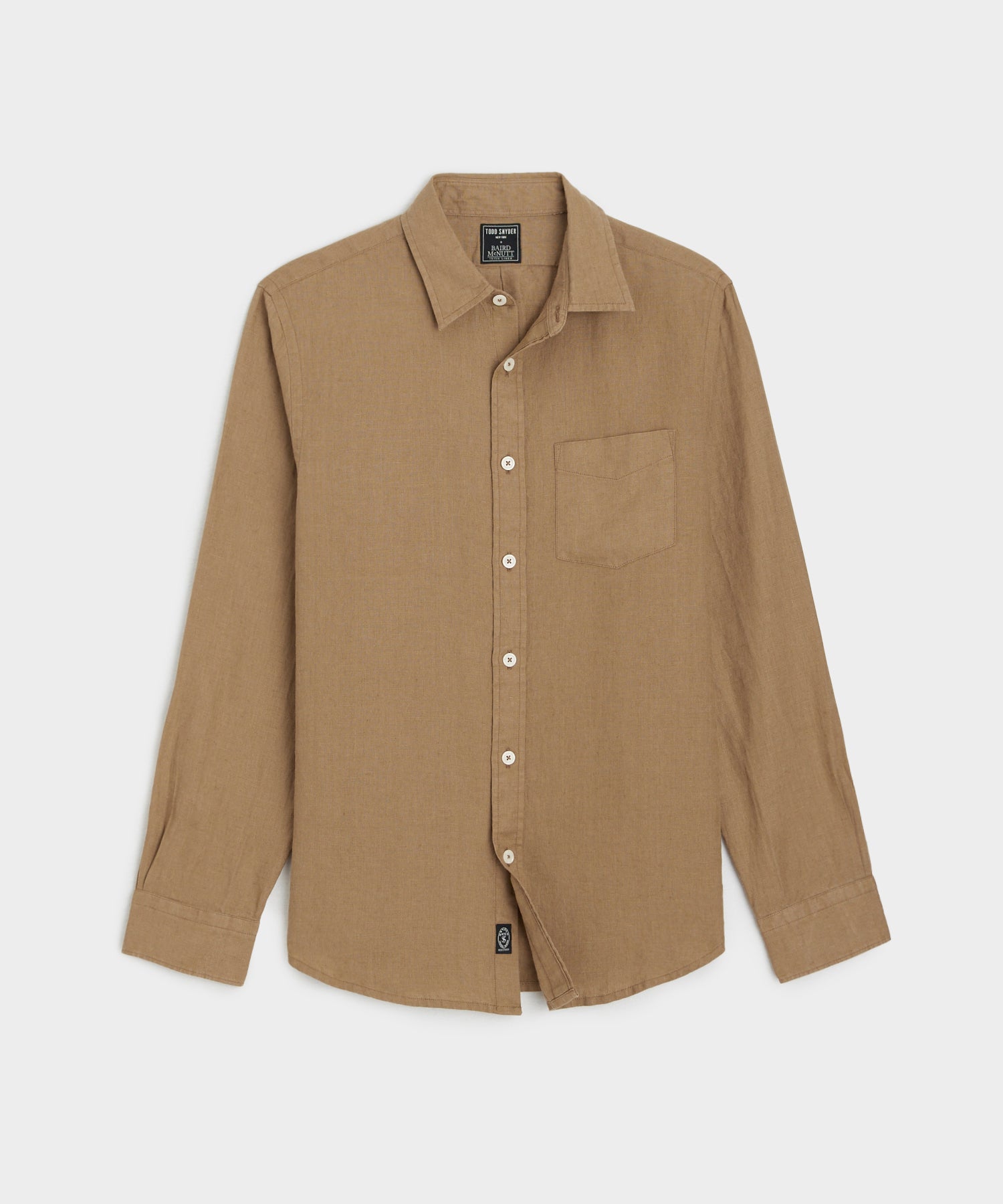 Slim Fit Sea Soft Irish Linen Shirt in Vintage Brown