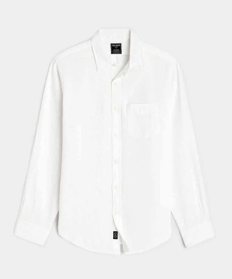 Slim Sea Soft Irish Linen Point Collar Shirt