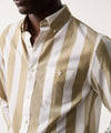 Slim Fit Summerweight Favorite Shirt in Bold Khaki Stripe