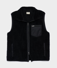 Solid Adirondack Fleece Vest in Black