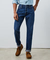 Straight Fit Selvedge Jean in Mid-Blue Wash