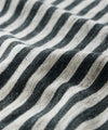 Striped Linen Jersey T-Shirt in Charcoal