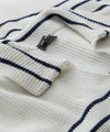 Striped Recycled Cotton Polo in White