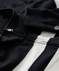Champion Striped Track Jacket in Pitch Black