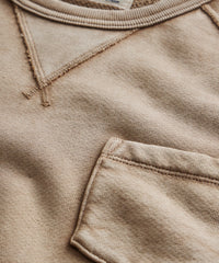 Sun-Faded Midweight Pocket Sweatshirt in Toasted Almond