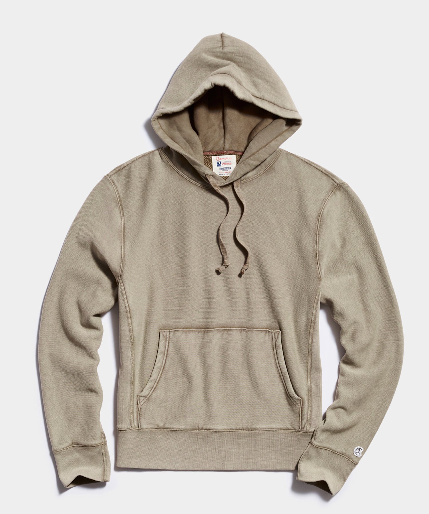 Sun-Faded Midweight Popover Hoodie Sweatshirt in Toasted Almond