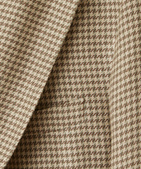 Tan Houndstooth Double-Breasted Sport Coat