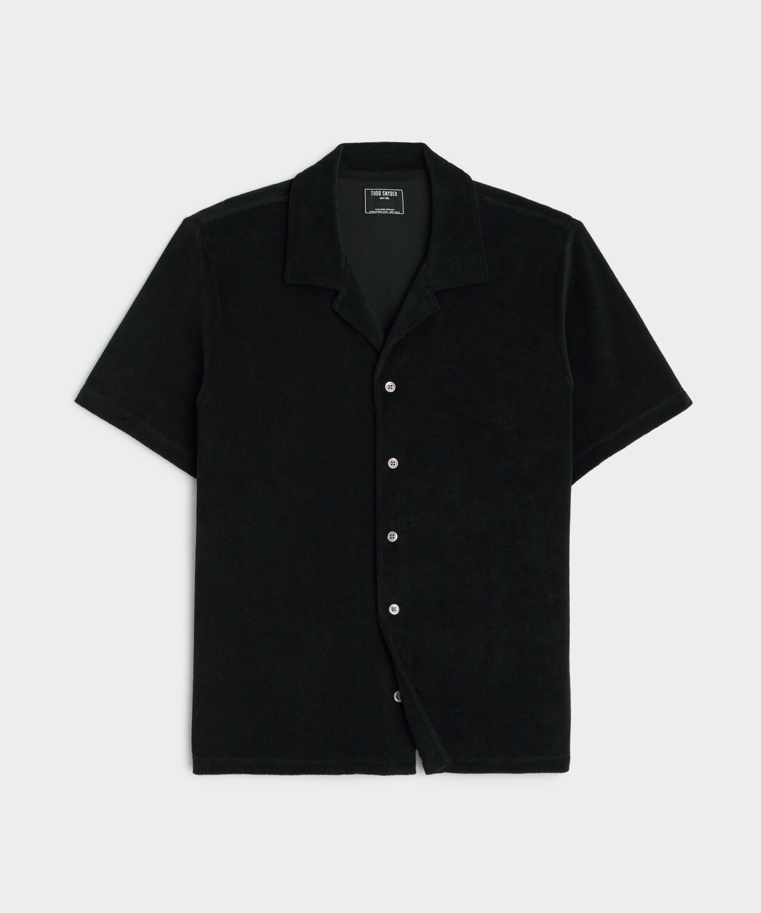 Terry Cabana Polo Shirt in Pitch Black