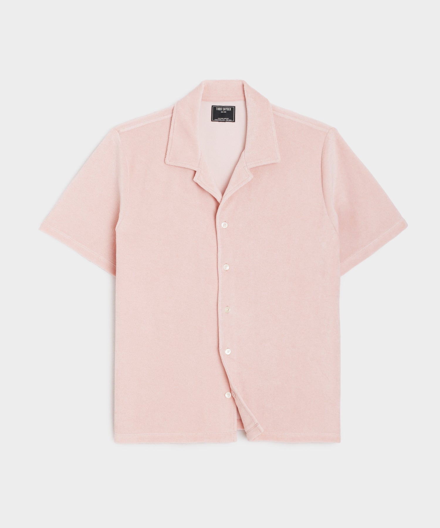 Terry Cabana Polo Shirt in Shell Pink