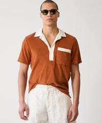 Terry Pocket Polo in Gingersnap