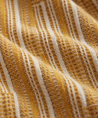 Textured Stripe Montauk Polo in Lemon